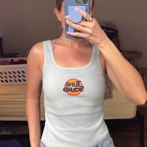 Space Jam Tune Squad light blue tank top Size Small.